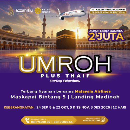 UMRAH PLUS THAIF 22 OKTOBER 2026 (12 HARI)